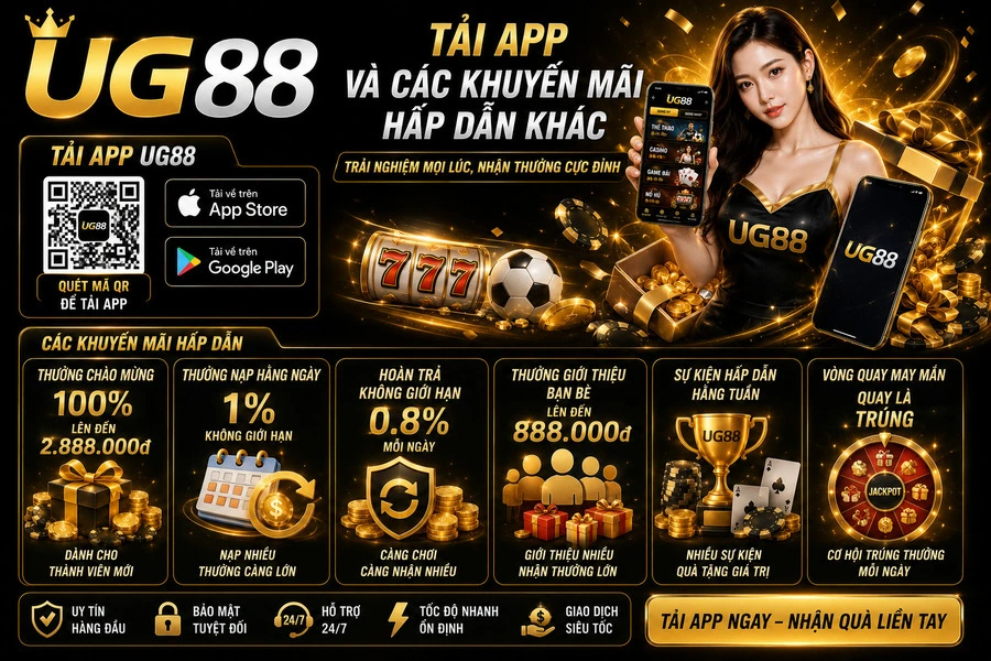 Tải app UG88 nhận khuyến mãi hấp dẫn